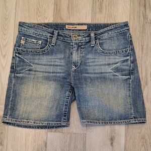 Big Star Women's Faded Blue Denim Shorts